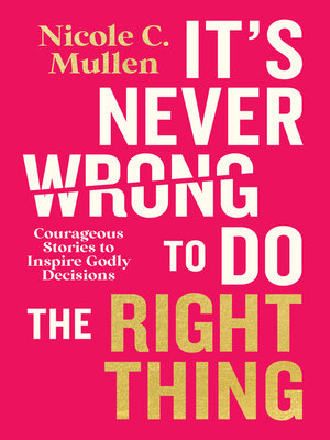 cover image of It's Never Wrong to Do the Right Thing